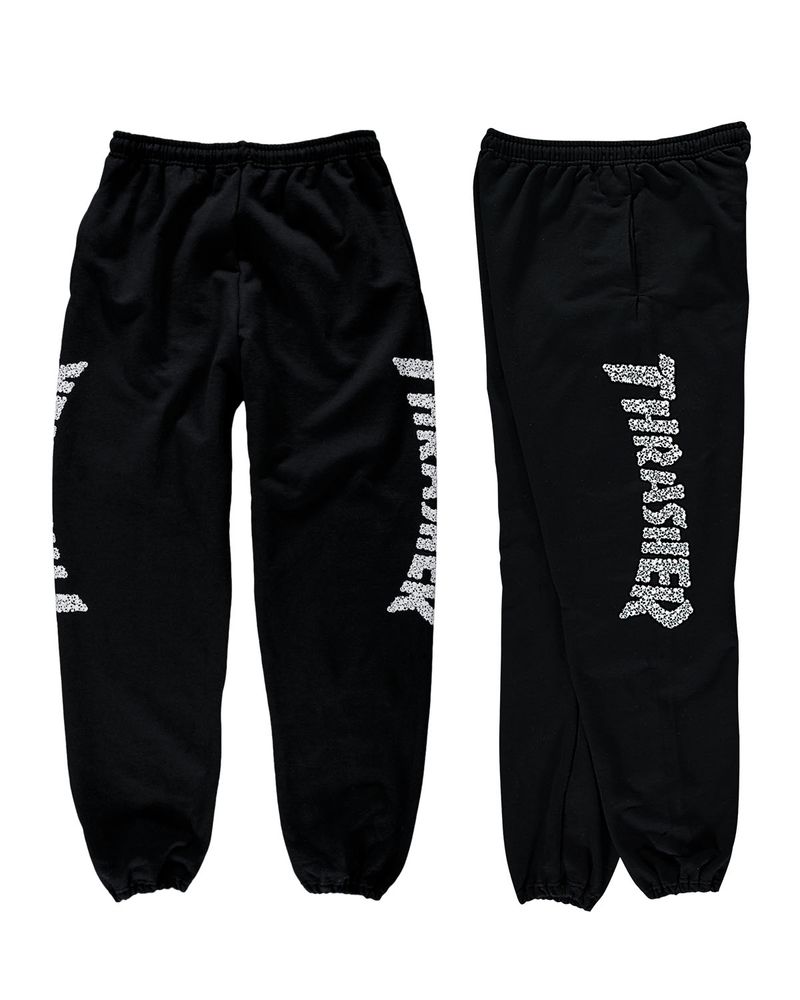 THRASHER SKULLS SWEATPANTS BLACK - Sold out, PANTS