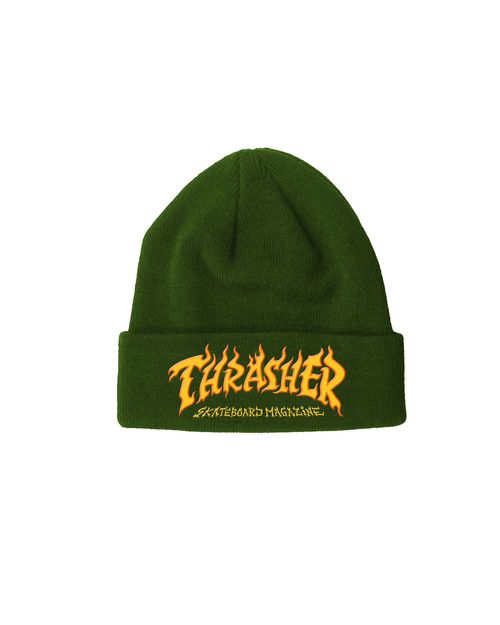 THRASHER  BEANIES FIRE LOGO