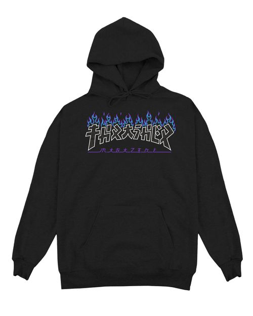 THRASHER HOODIE MEN GODZILLA CHARRED