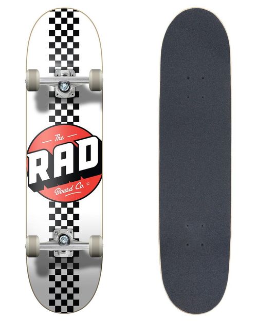 SKATE COMPLETO PROGRESSIVE CHECKERS STRIPE RAD WHITE 7.75