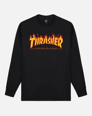 THRASHER T-SHIRT LONG SLEEVE FLAME
