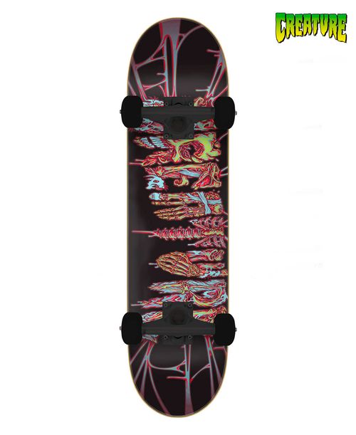 CREATURE SKATE COMPLETO CATACUMBA NEGRO/ROJO 7.8