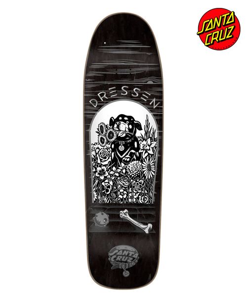 SANTA CRUZ DECK DRESSEN PUP SHAPED NEGRO 9.3