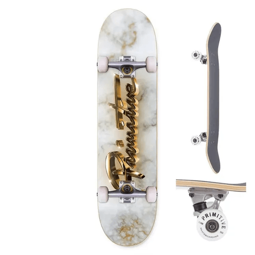 PRIMITIVE SKATE COMPLETO LOGO BLANCO/DORADO 7.5