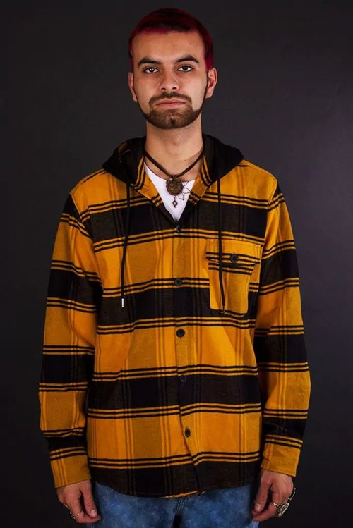 NTF CAMISA LEÑADORA CON CAPUCHA OSVAL AM/NEGRO SMALL