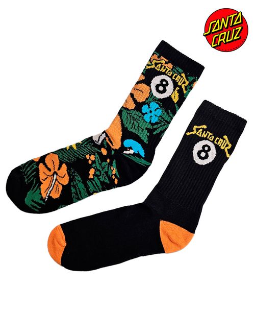 SANTA CRUZ MEDIAS 8 BALL NEGRO 1/2 CAÑA
